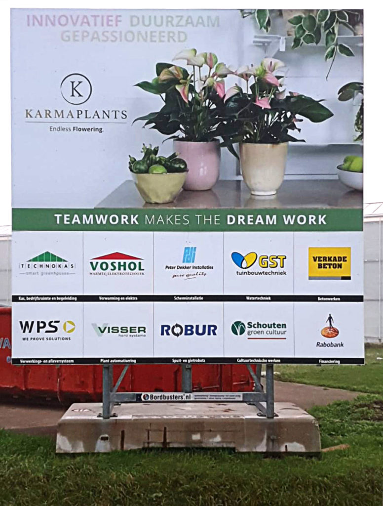 Technokas verzorgt de bouwbegeleiding bij de realisatie van de nieuwe kas en het inspiratiecentrum van Karma Plants.