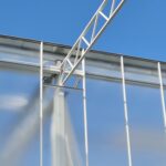 Detail van de aanbouw aan de bestaande kas